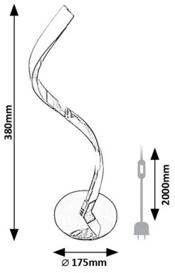 Lampă LED de masă Rabalux 74211 AZULA LED/3W/230V 4000K crom
