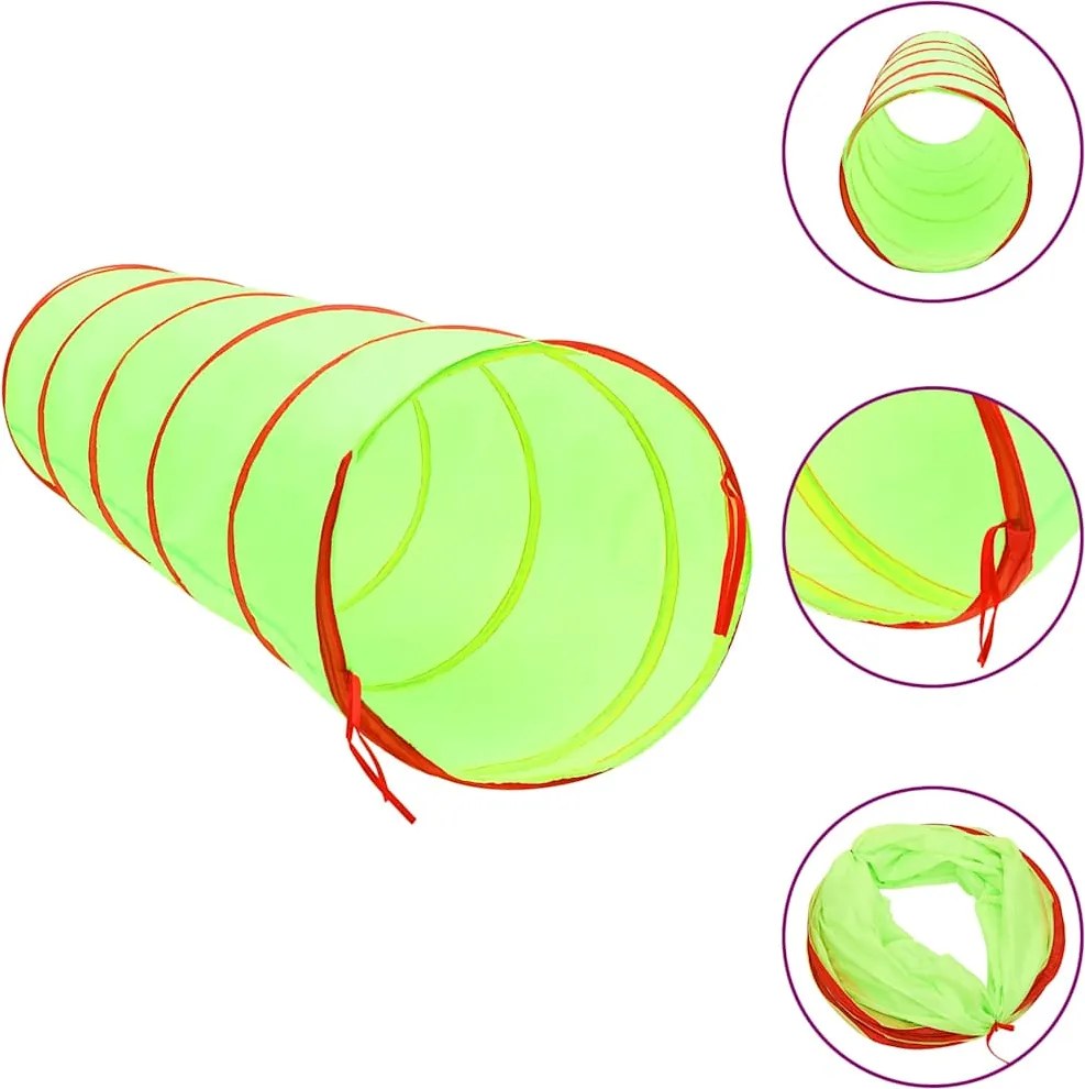 vidaXL Tunel de joacă pentru copii, verde, 175 cm, poliester