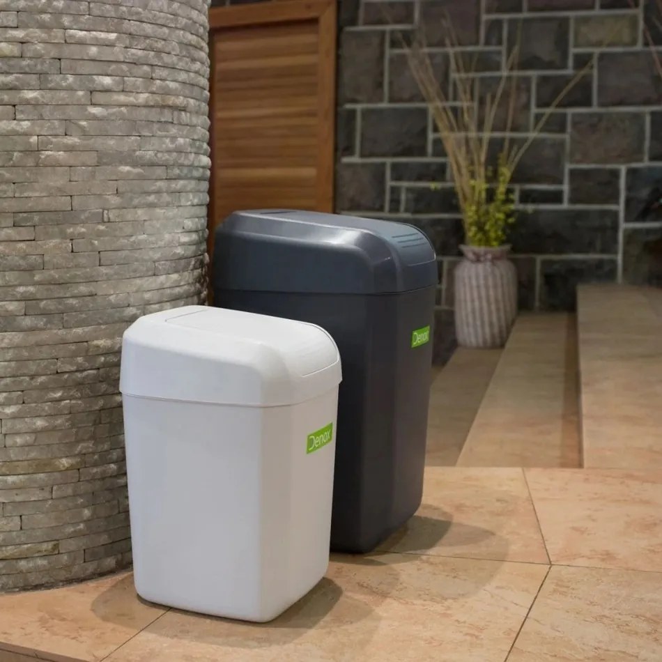 Coș de gunoi Denox Troya 15 l, alb, 15 l