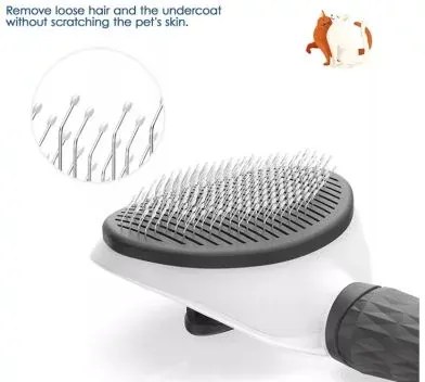Zaparkorun Perie inovatoare  pentru pieptanat blana PETBRUSHY - gri