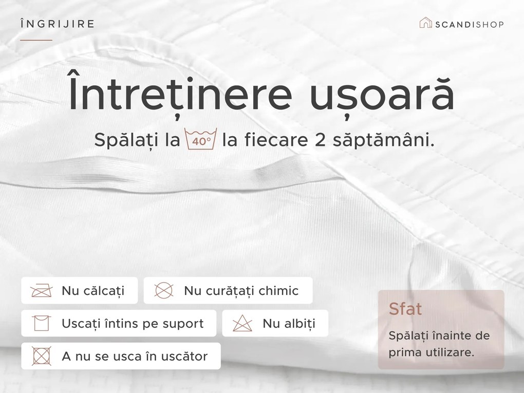 Protectie saltea impermeabila matlasata pentru patut 70 x 140 cm