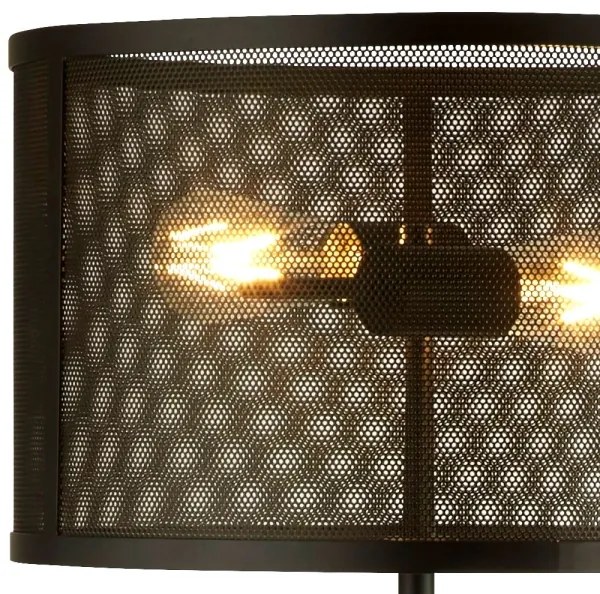 Searchlight EU2832-2BK - Lampadar FISHNET 2xE27/60W/230V negru