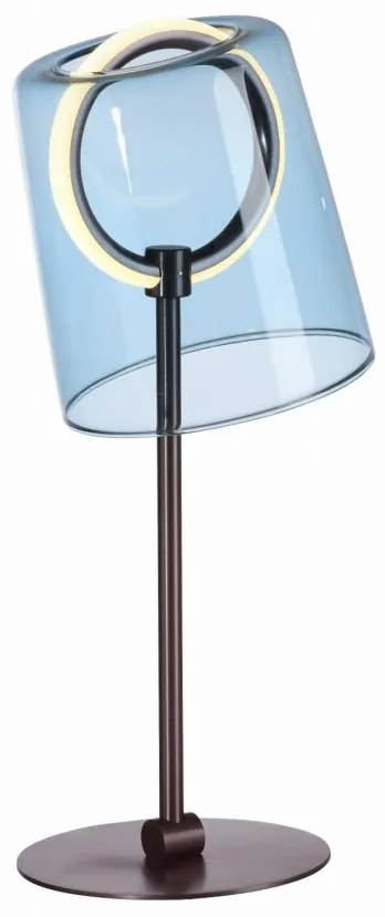 Veioza moderna LED 2700K, sticla, albastru, Zula