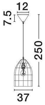 Lustra suspendata design decorativ, MAPI, D 37cm
