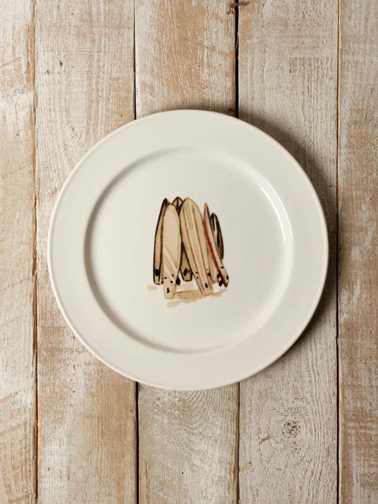 Farfurie vintage, din ceramica, D27cm, Surf