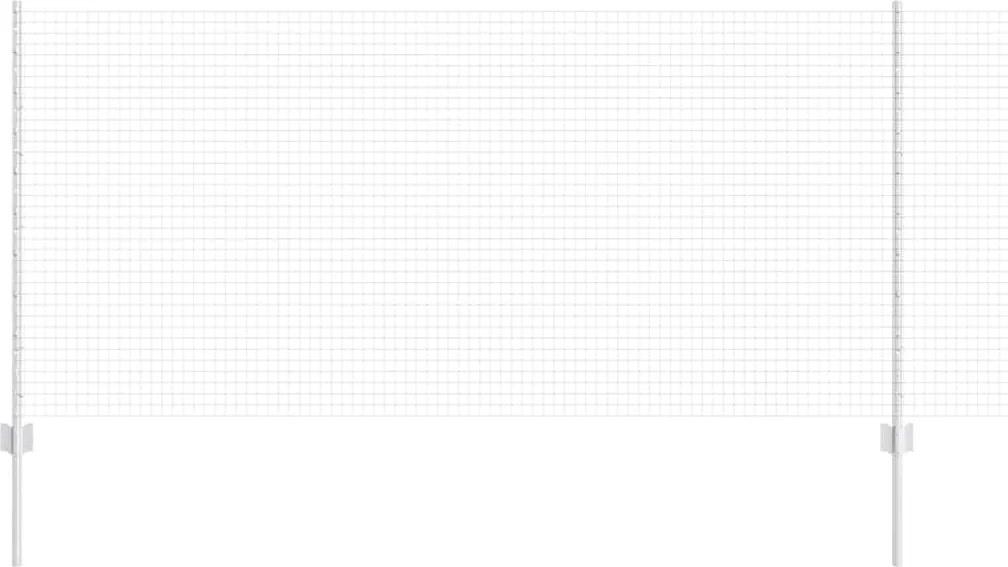 vidaXL Gard cu Stâlp Argintiu 1 x 10 m Oțel
