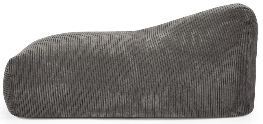 Fotoliu bean bag gri deschis cu tapițerie din catifea reiată Snug 130 – SLOWDOWN