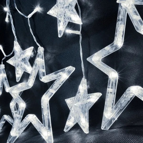 Perdea LED de Crăciun de exterior 123xLED/3xAA/USB 4,5m alb rece Brilagi