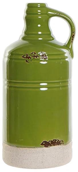 Vaza Toulouse din ceramica, verde antichizat, 13x26 cm