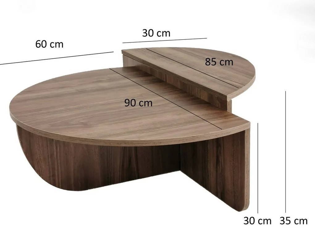 Măsuță de cafea Podium Walnut