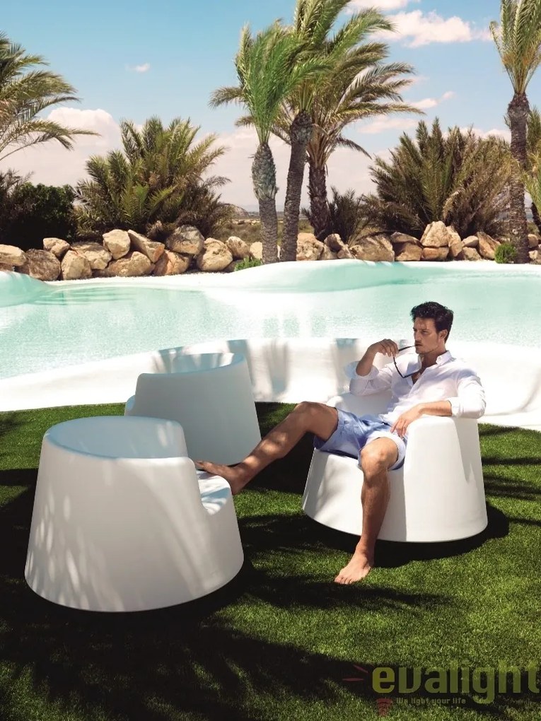 Fotoliu lounge design modern, exterior, interior, ROULETTE 61002 Vondom