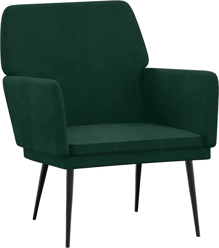 vidaXL Fotoliu, verde închis, 62x79x79 cm, catifea