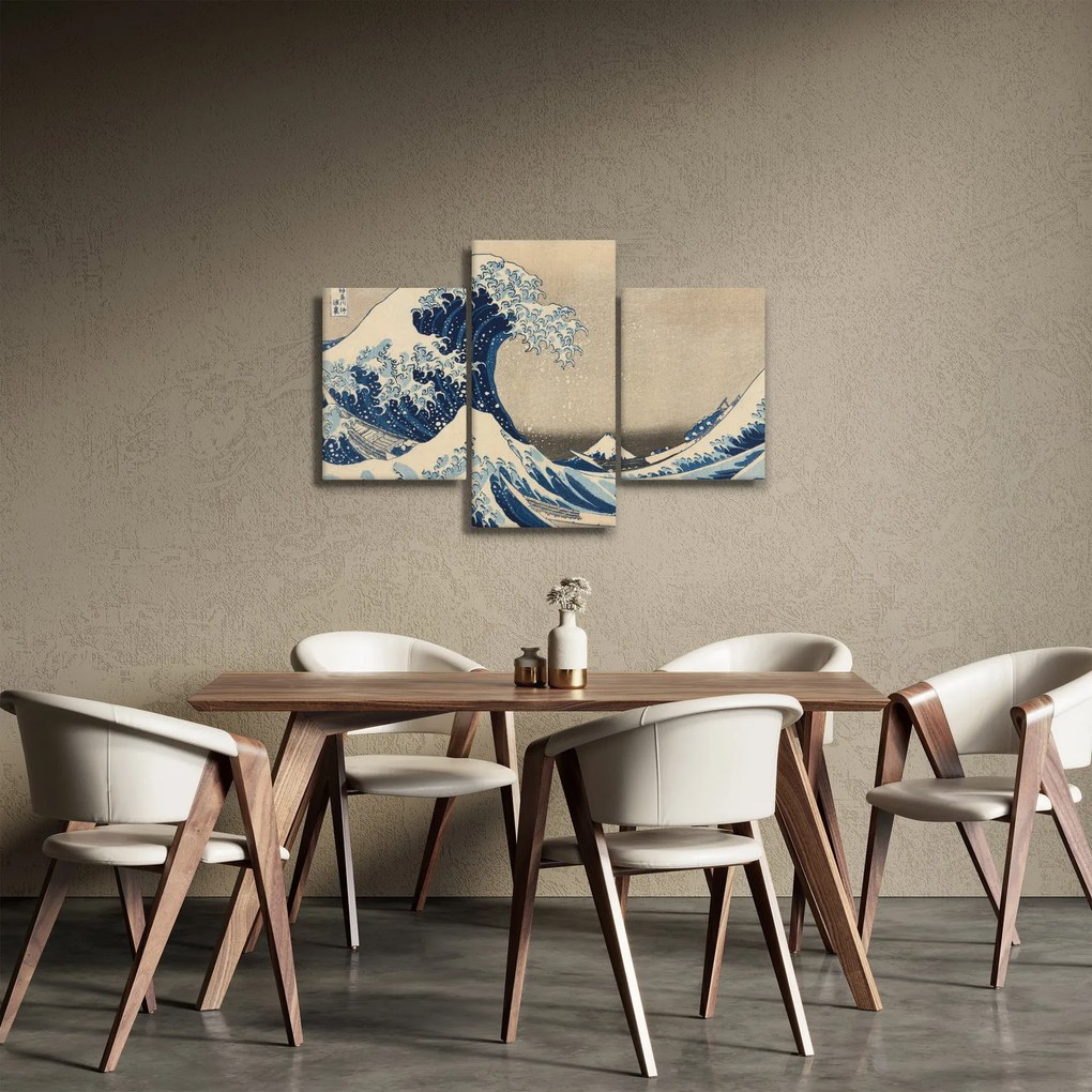 Tablou - Katsushika Hokusai, Under the Wave off Kanagawa, reproducere (90x60 cm)