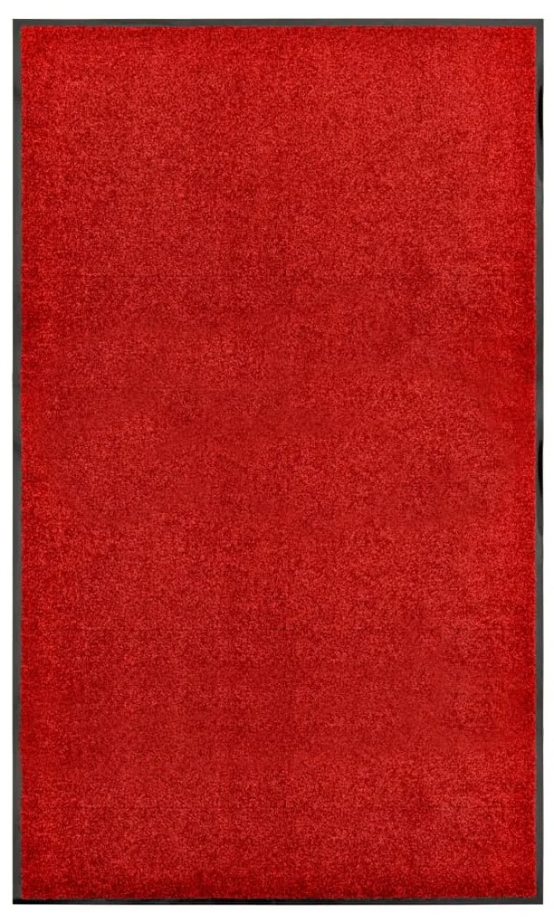vidaXL Covoraș de ușă lavabil, roșu, 90 x 150 cm