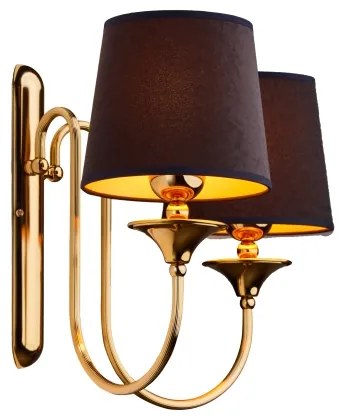 Aplică BATUMI 2xE27/40W/230V neagră/alamă Jupiter 1953