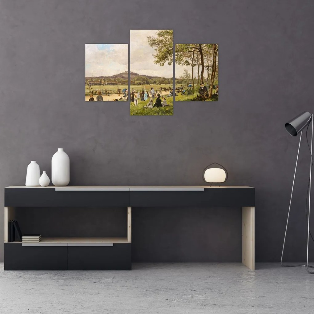 Tablou - French 19th Century, Race Course at Longchamps, reproducere (90x60 cm)