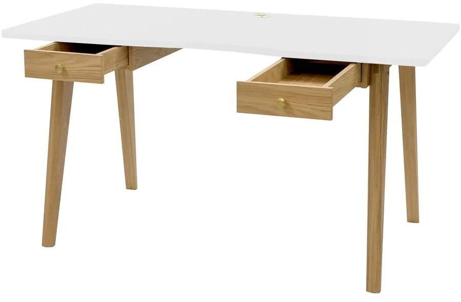 Birou cu aspect de lemn de stejar 70x140 cm Nice – Woodman