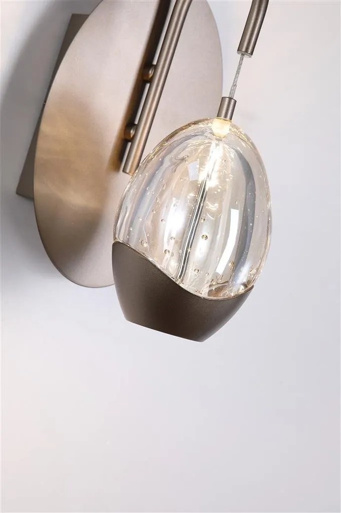 Aplica LED decorativa metal latte sticla sampanie Seeds