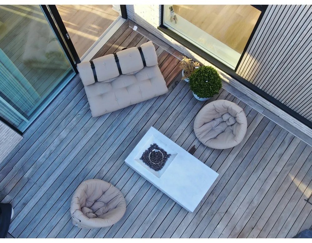 Fotoliu extensibil adecvat pentru exterior Karup Design Design OUT™ Nido White, alb