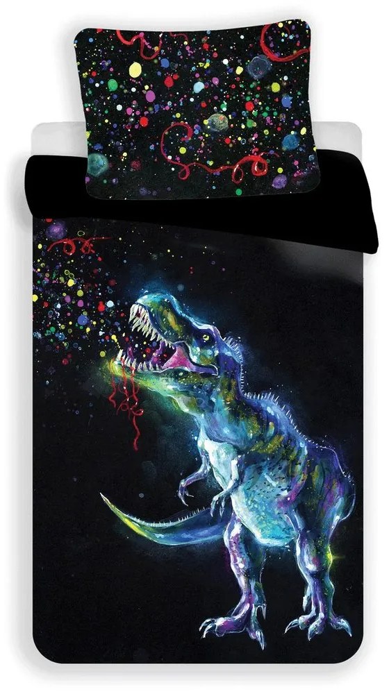 Lenjerie de pat cu dinozauri