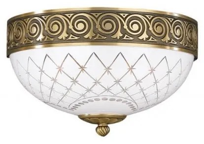 Aplica clasica design italian din alama, sticla 7002 RA-A.7012/2