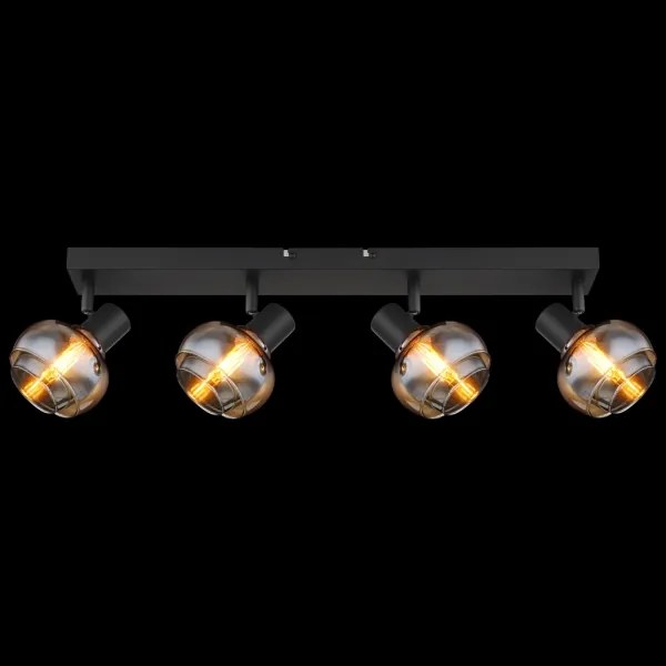 Globo 54309-4B - Corp de iluminat cu spoturi TOKKI 4xE14/40W/230V negru