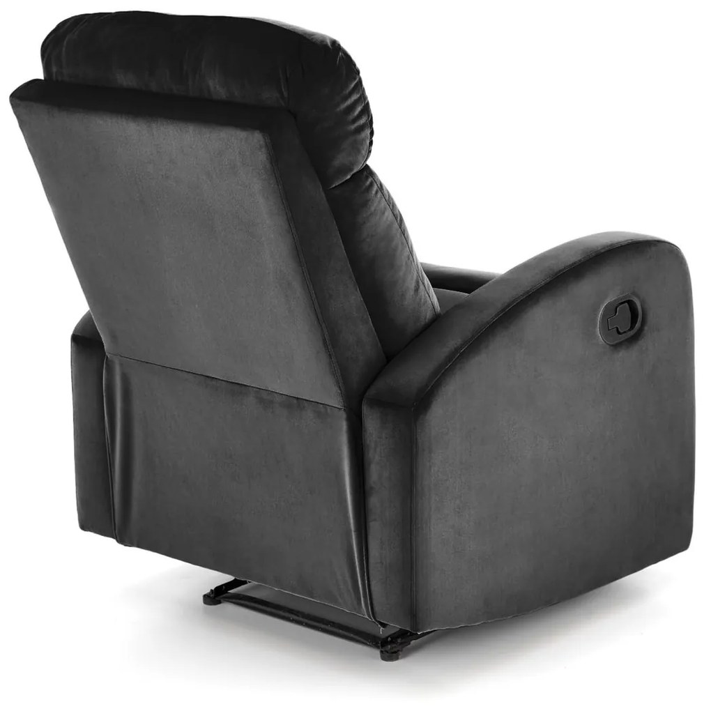Fotoliu recliner Wonder negru H98 cm