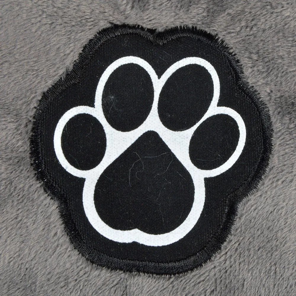 Pat pentru animale de companie gri pentru câini din piele întoarsă ø 50 cm Flakes – Love Story