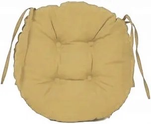 Perna decorativa rotunda, pentru scaun de bucatarie sau terasa, diametrul 35cm, culoare bej