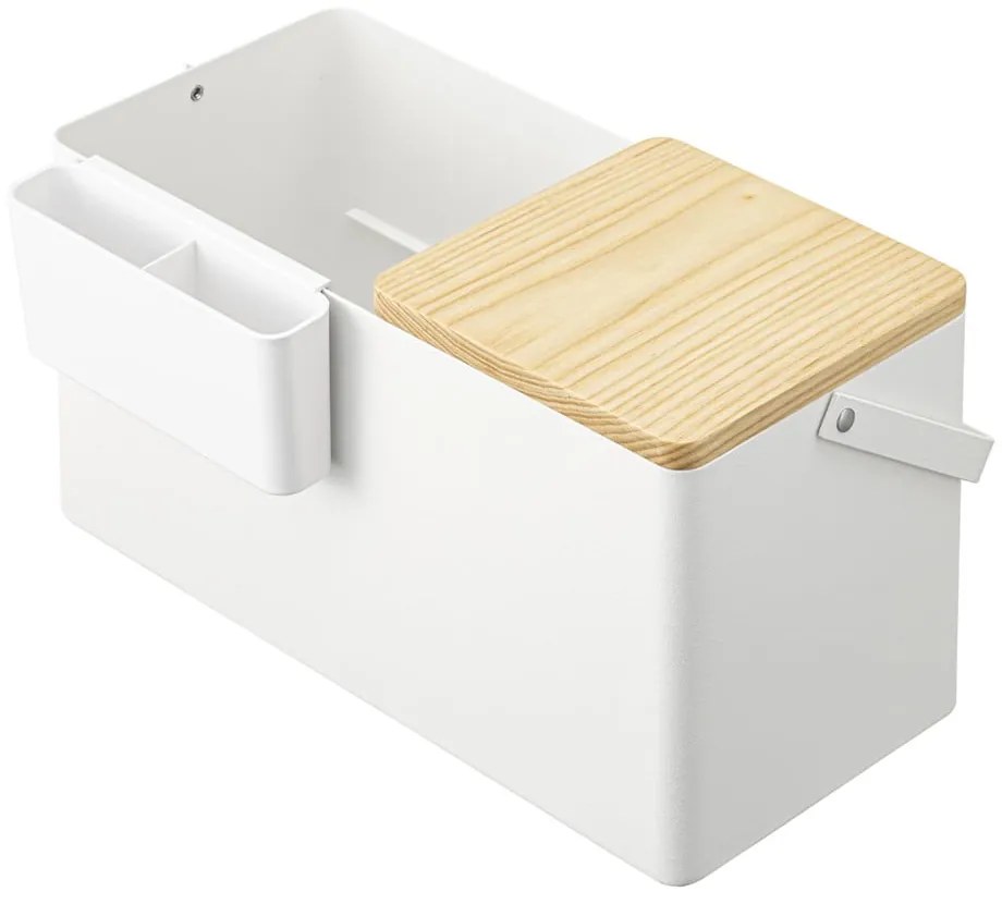 Organizator de baie alb pentru cosmetice din metal - YAMAZAKI