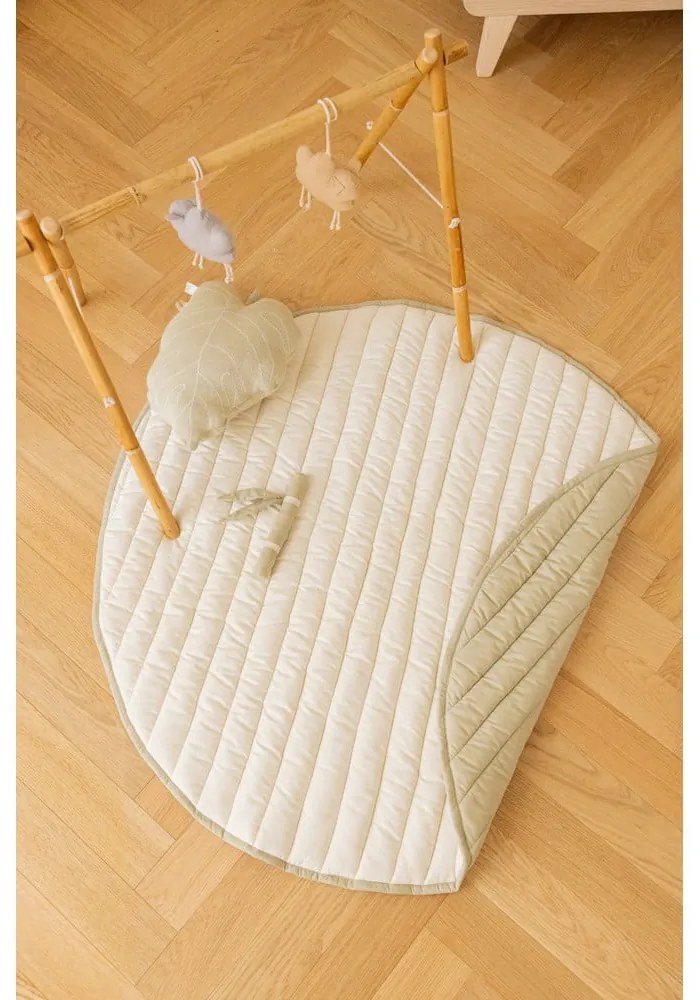 Saltea de joacă pentru copii verde/crem Bamboo Leaf – Lorena Canals