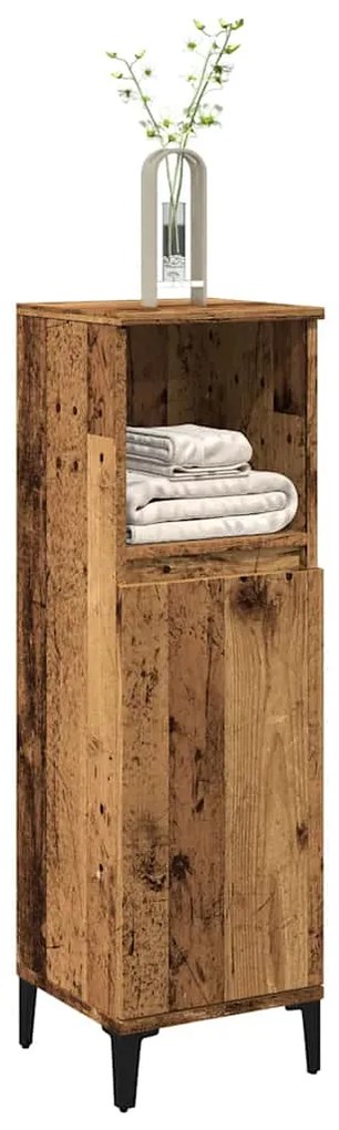 vidaXL Dulap de baie, lemn vechi, 30x30x100 cm, lemn prelucrat
