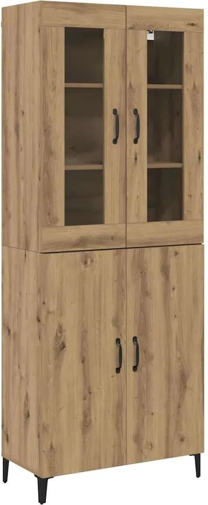 vidaXL Bufet 2 pcs Stejar Artizanal Lemn compozit