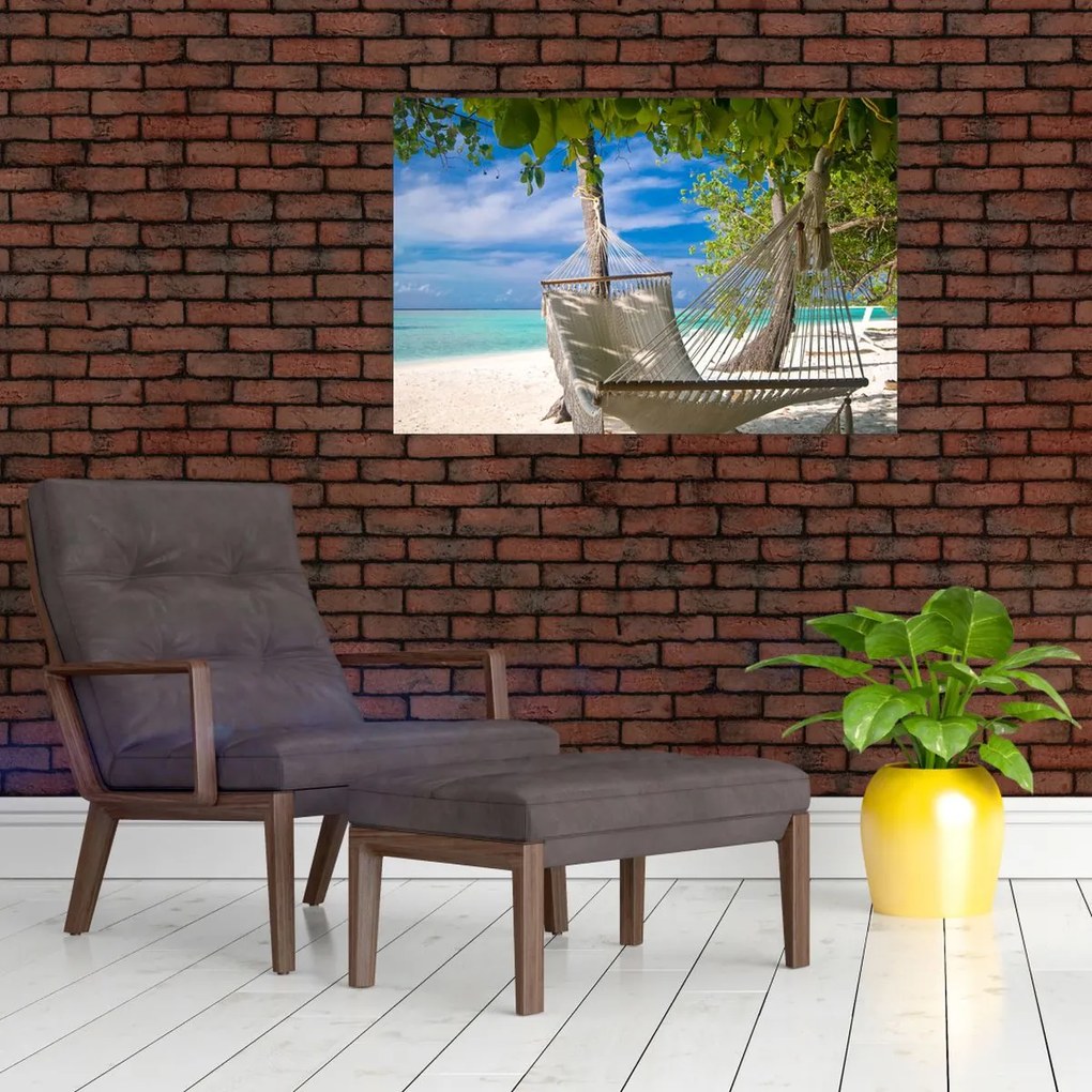 Tablou - Hamac pe plajă (90x60 cm)