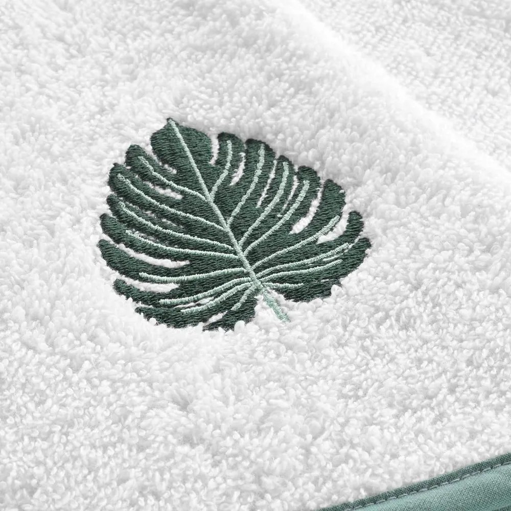 Prosop alb/verde din bumbac frotir 60 cm Ardenia – douceur d'intérieur