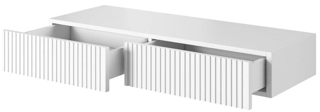 Măsuță de toaletă suspendată cu sertare Nicole 100 cm - alb mat