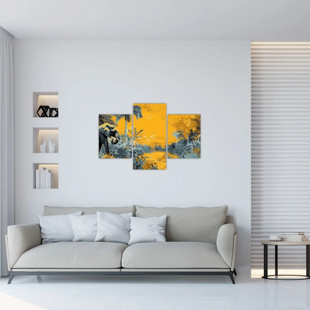 Tablou - Elefant în natură (90x60 cm)