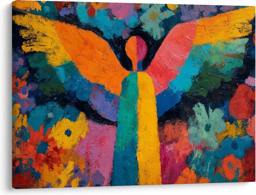 Tablou - Înger abstract cu flori (70x50 cm)