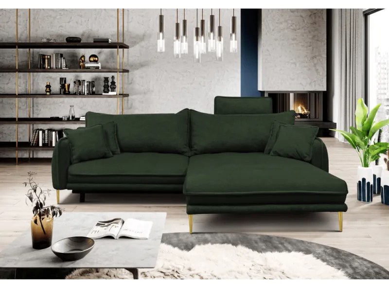 Coltar Living Extensibil DESTINY ROH Dreapta Verde