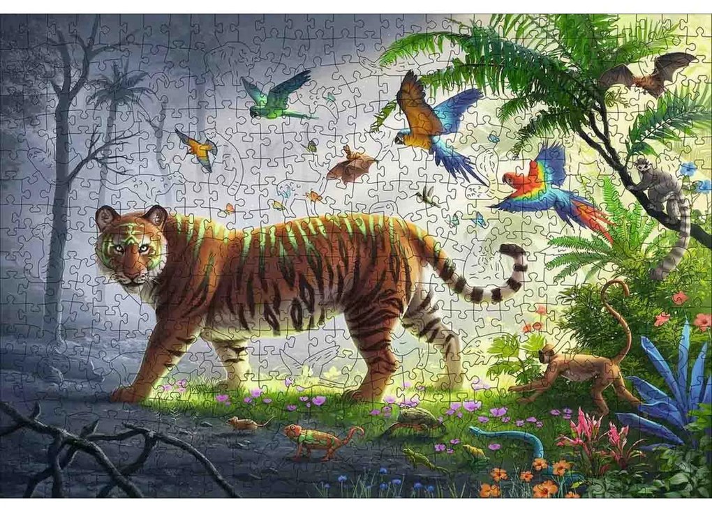 PUZZLE LEMN TIGRU, 500 PIESE - RAVENSBURGER (RVSPA17514)