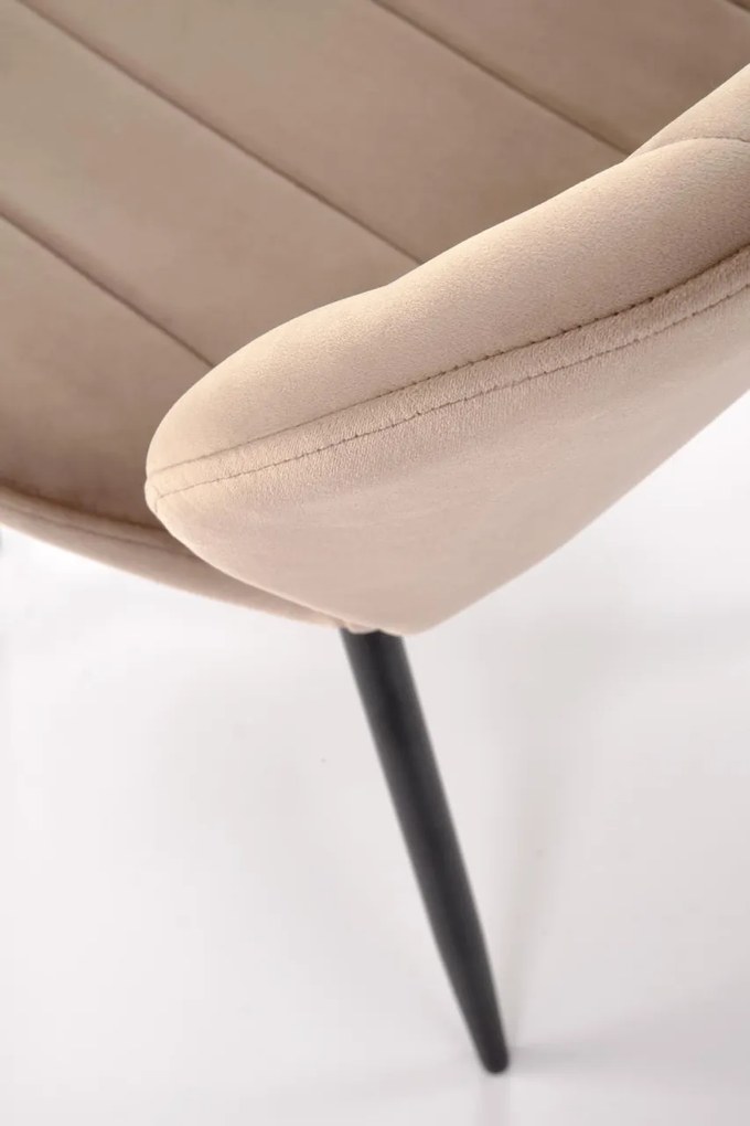 Scaun K538 velvet bej H85 cm