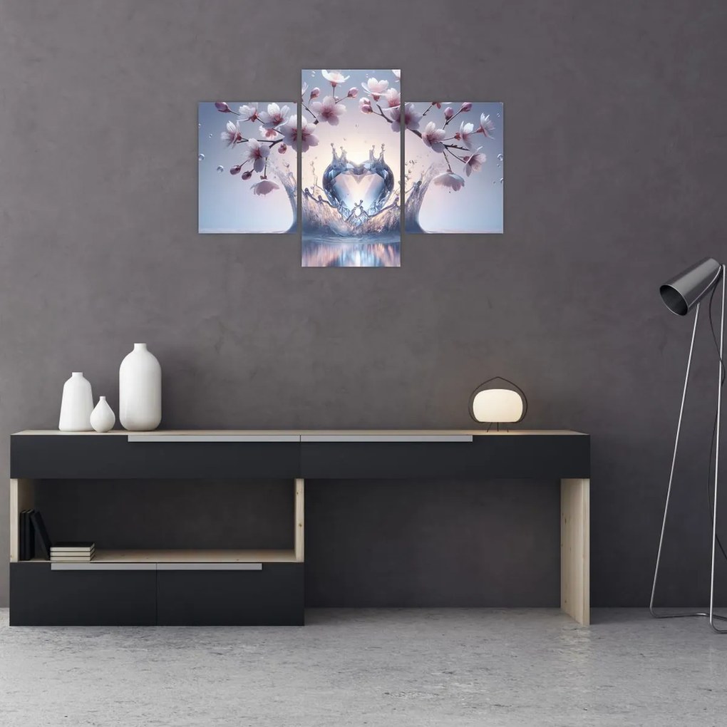 Tablou - Inimă de diamant (90x60 cm)