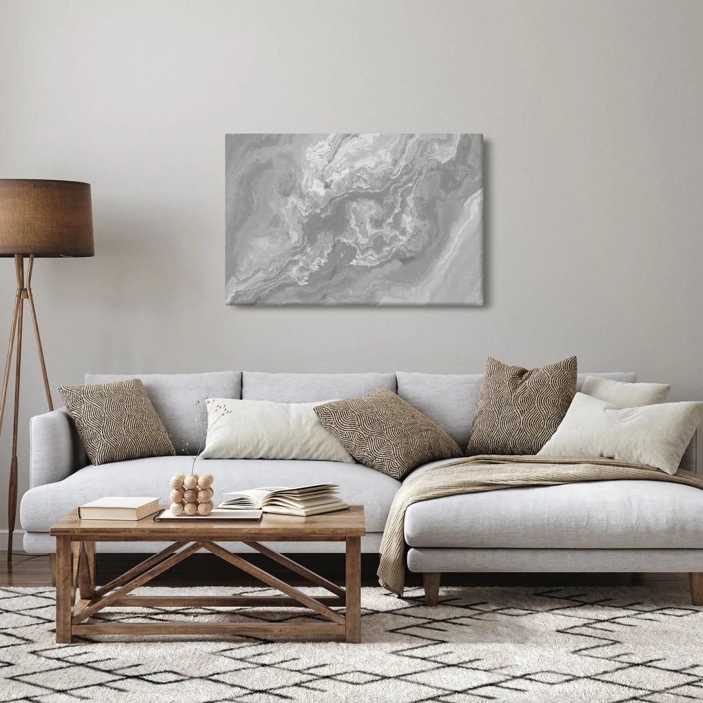 Tablou - Marmură în alb-negru (90x60 cm)
