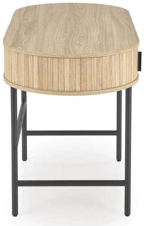 Birou Sebby, lemn natural / negru