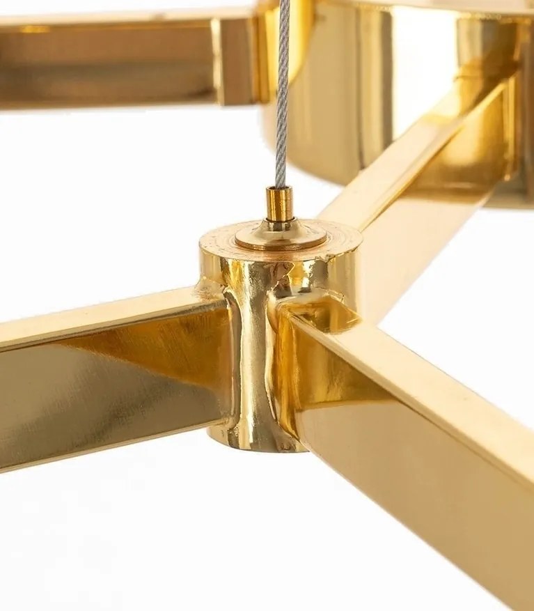 Lustra suspendata design mimimalist Tub 10 auriu