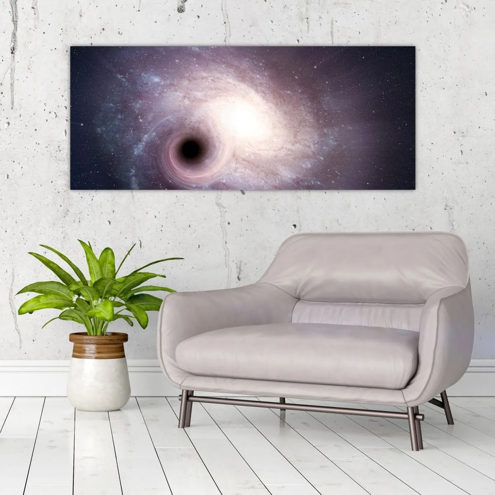 Tablou - Galaxii spiralate (120x50 cm)