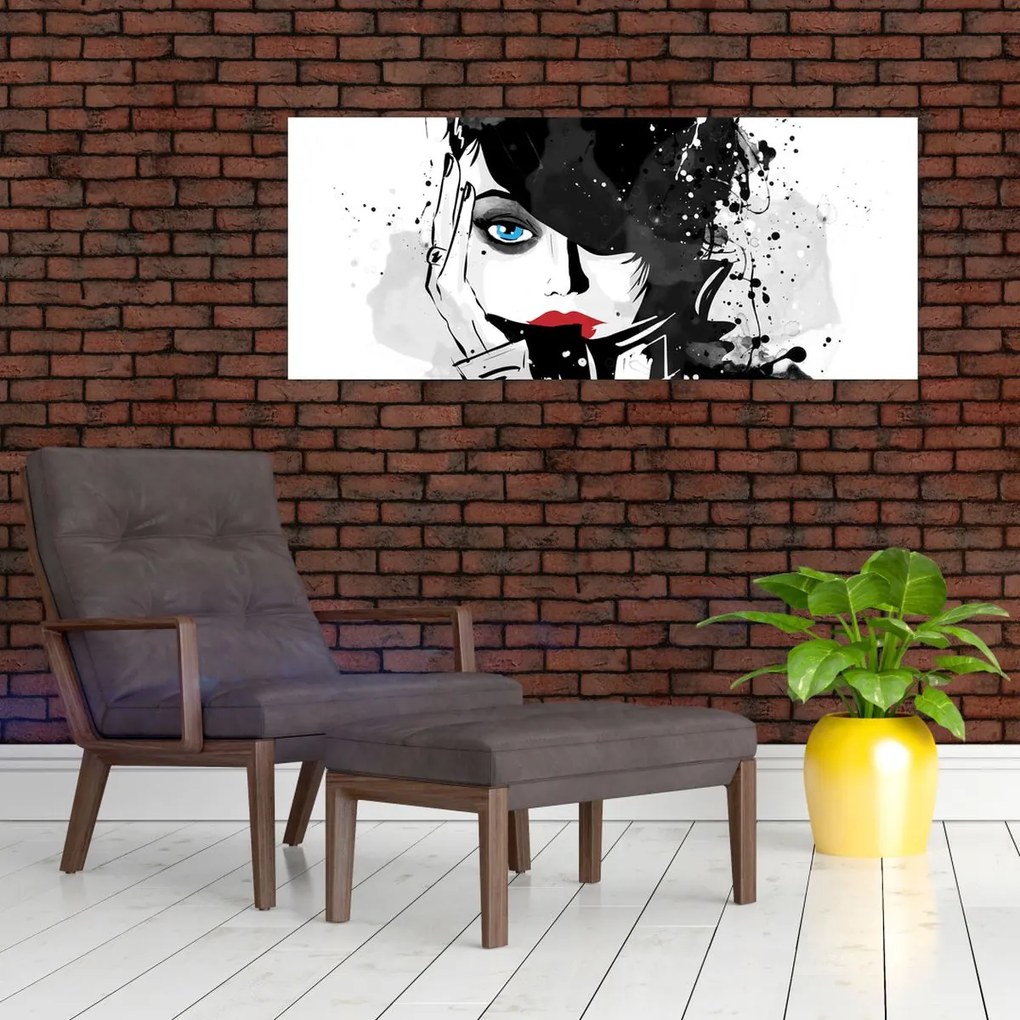 Tablou - Femeia misterioasă (120x50 cm)