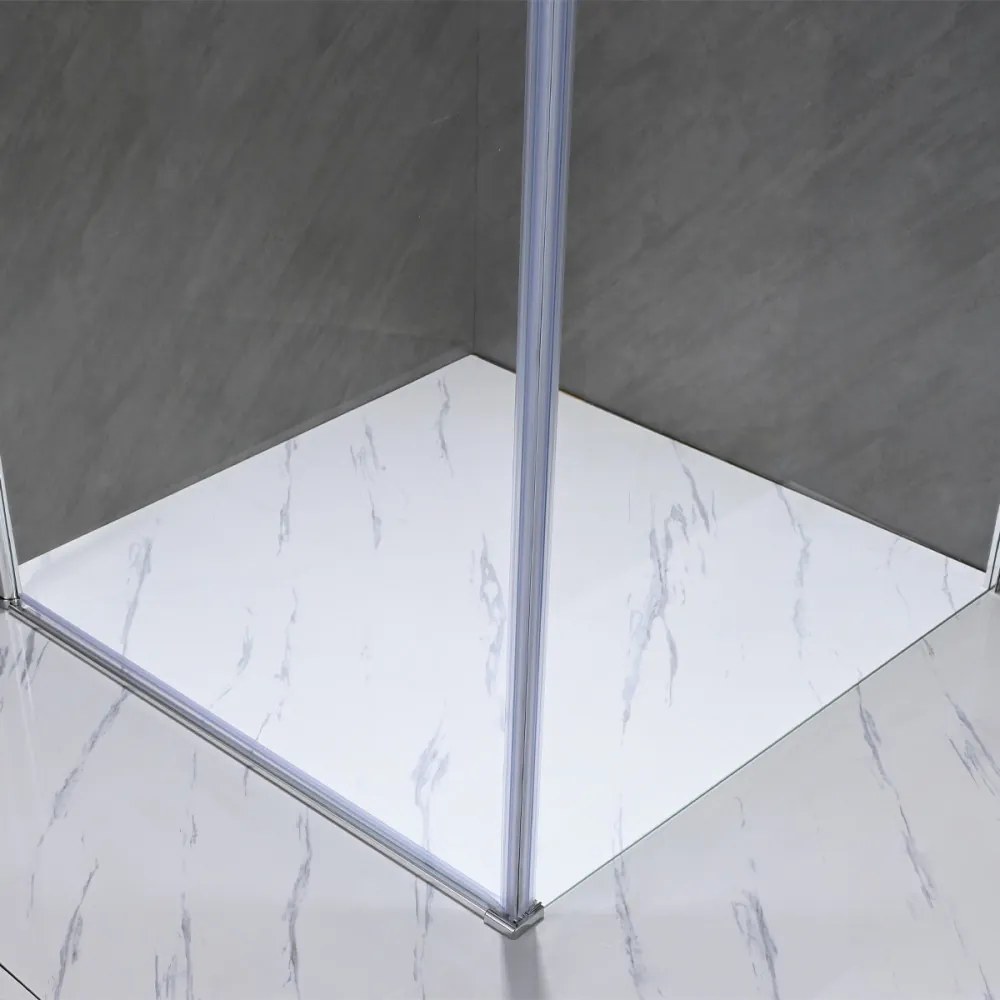 Cabină de duș pătrată Monica MONICA80 cu ușă batantă, 80x80x190 cm