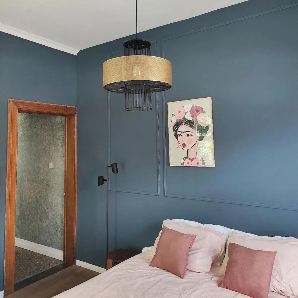 Lampă pendant de design aurie cu negru 40 cm - Tess