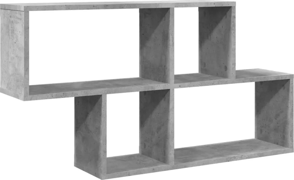 vidaXL Raft de perete, gri beton, 100x20x53 cm , lemn prelucrat